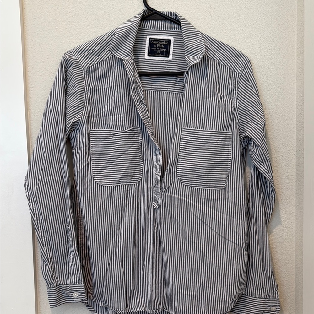 Striped Abercrombie Button-Up Shirt